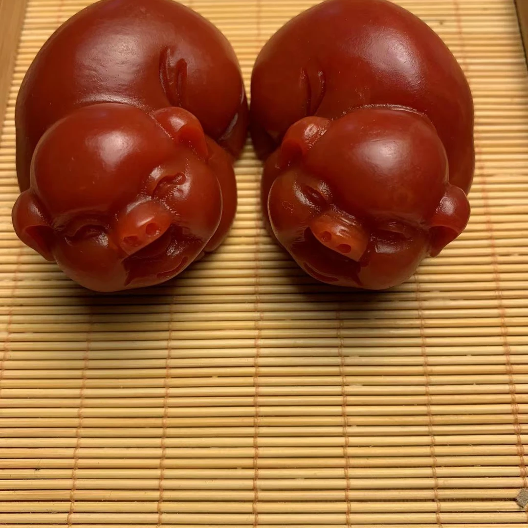 【粉丝专享】特色手工艺龙泉香手工雕刻小福猪一对