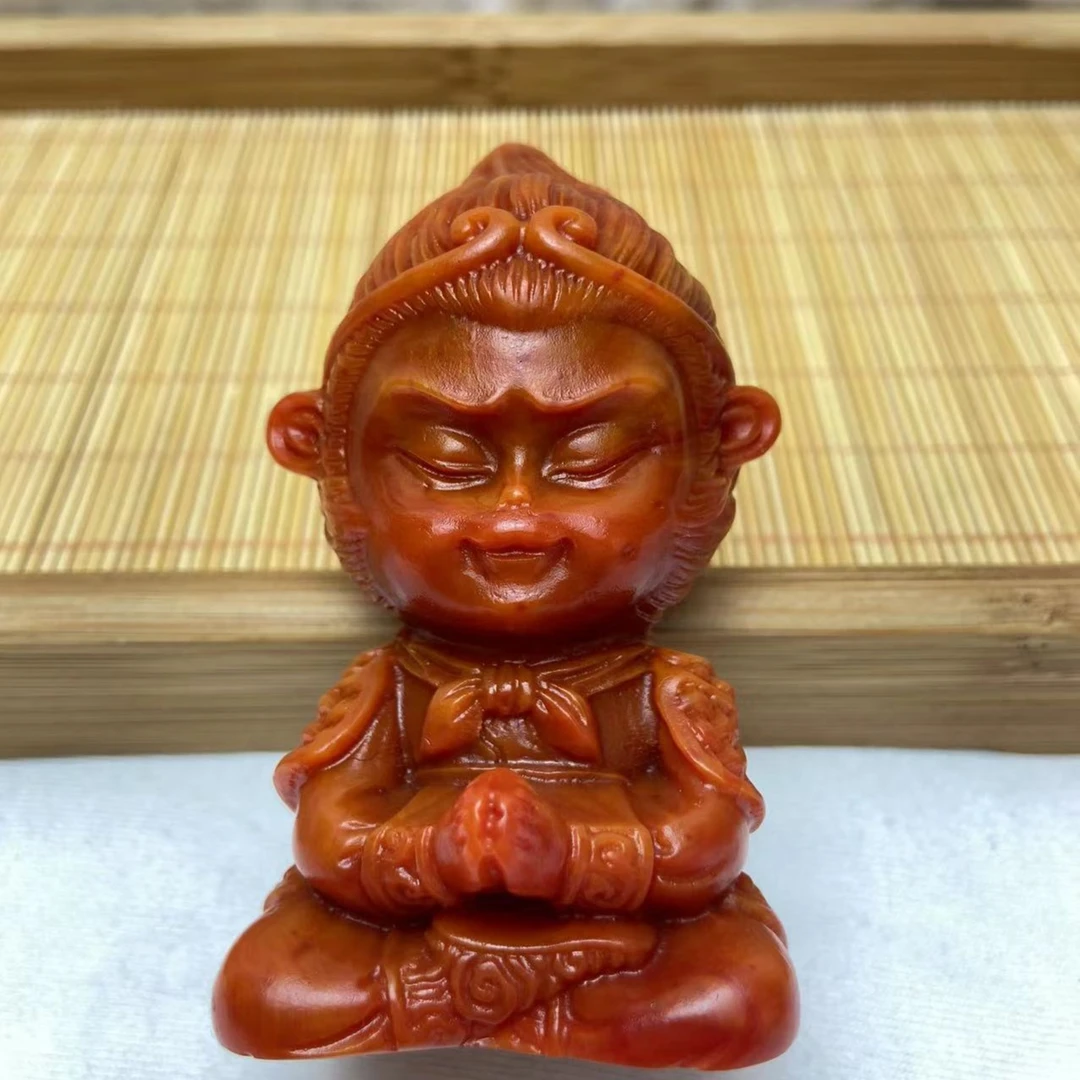 【粉丝专享】特色手工艺龙泉香7号手工雕刻孙悟空把件摆件