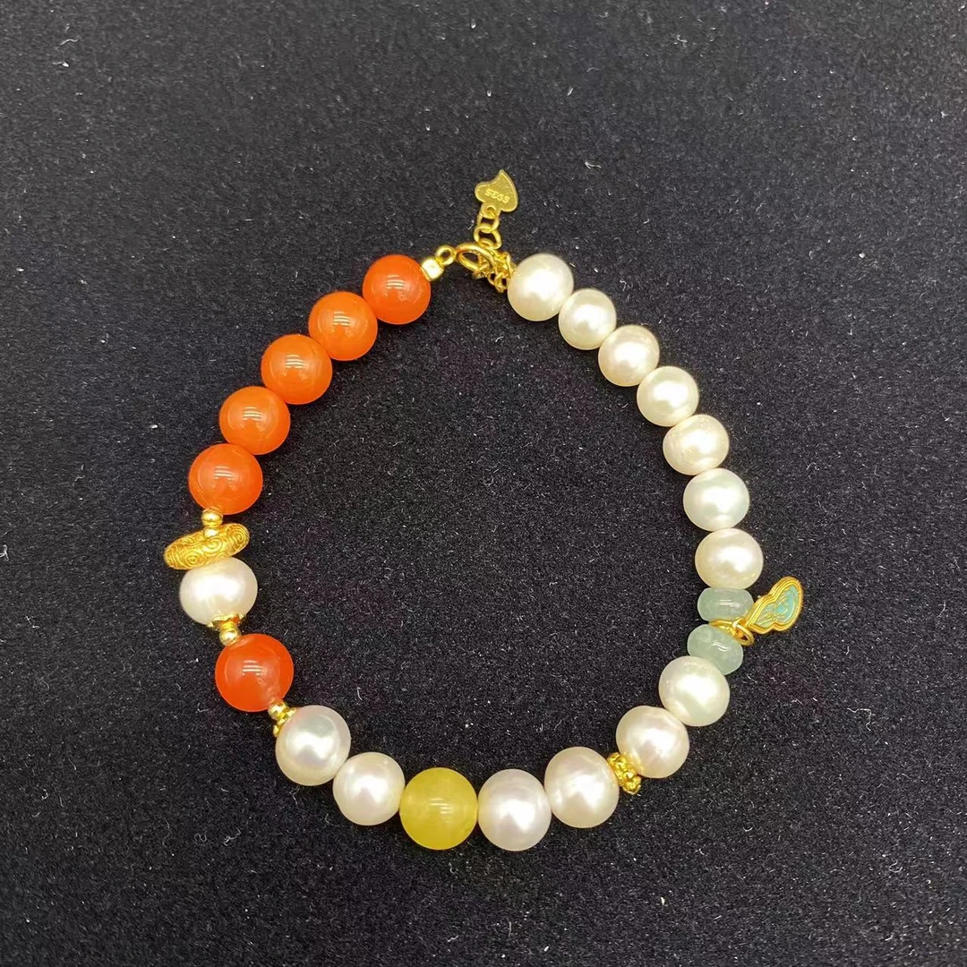 【初见珠宝】南红DIY单圈手串19-2C60X9【尺寸约7mm+】