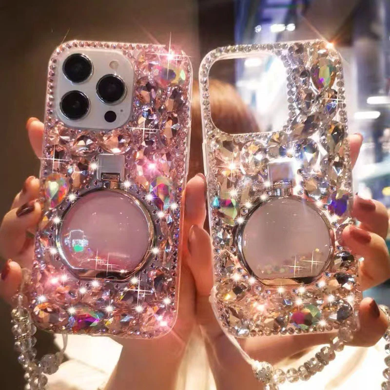带钻适用苹果16/15pro水钻手机壳女潮牌iphone12/11