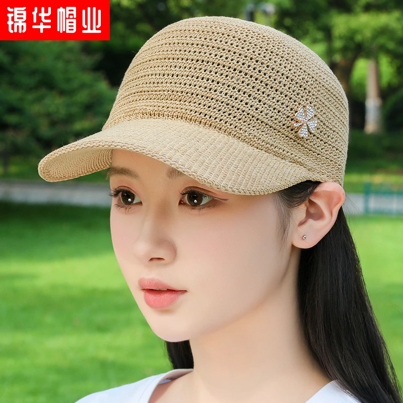 帽子女夏天新款遮阳防晒棒球帽女士洋气透气网帽鸭舌帽太阳凉帽女