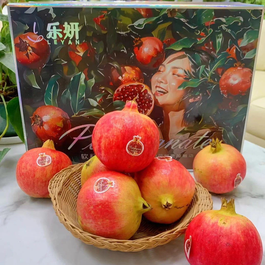 乐鲜果园乐妍会理软籽石榴特大果6颗礼盒当季新鲜时令水果礼品