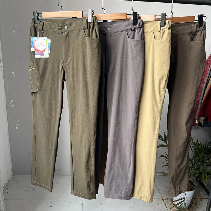 速干冲锋裤男春秋户外运动吸湿排汗四面弹力多口袋薄款机能工装裤