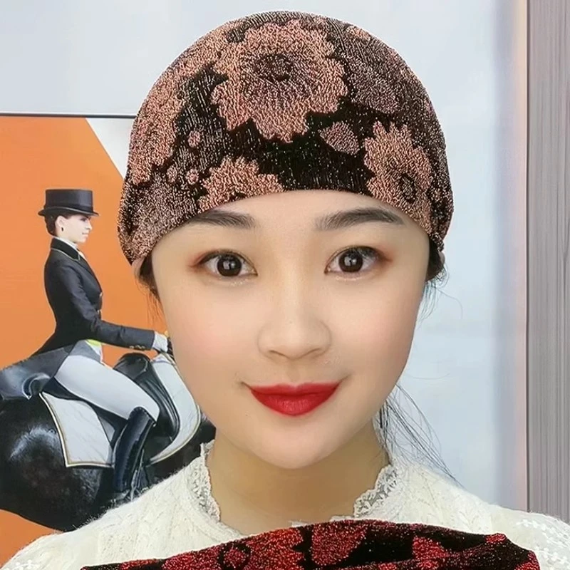 夏天薄款包头帽女洋气妈妈居家防风尘帽子女2023新款遮白发头巾帽