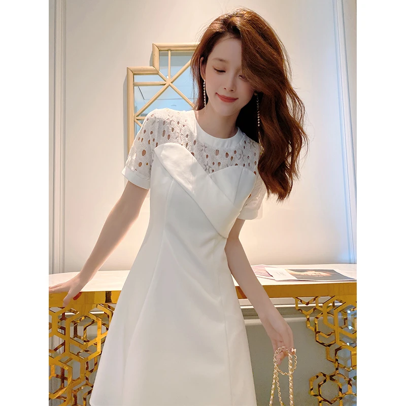 【语馨服饰轻奢女装】843夏季2024新款气质收腰连衣裙