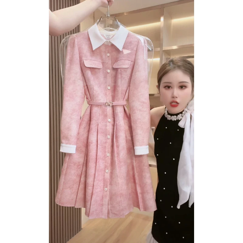 【语馨服饰轻奢女装】1818女秋装2024年气质收腰连衣裙
