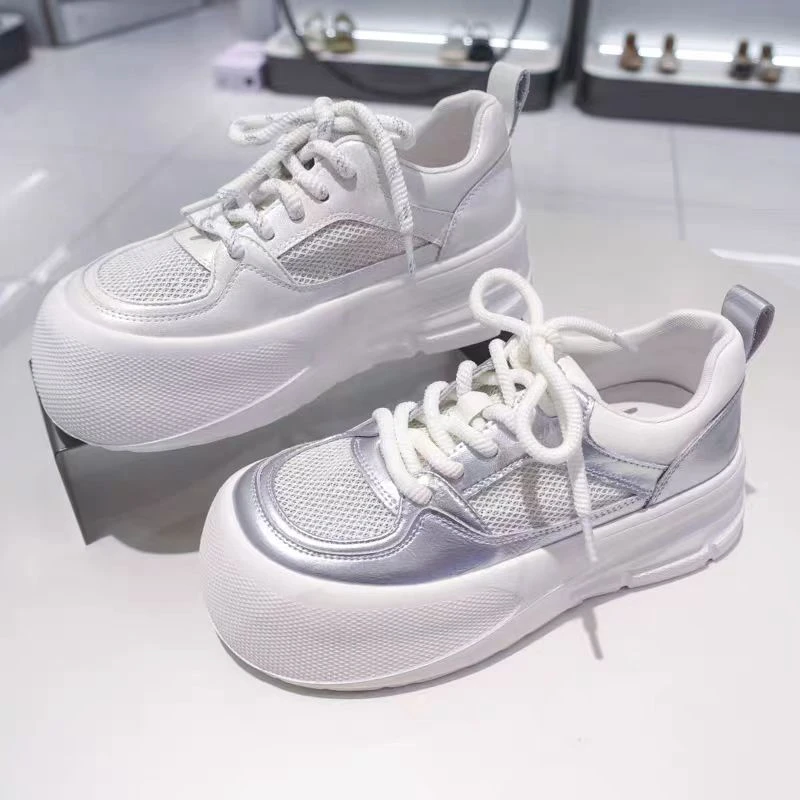 【新疆包邮】时尚百搭夏季厚底网面蠢萌大头板鞋8022