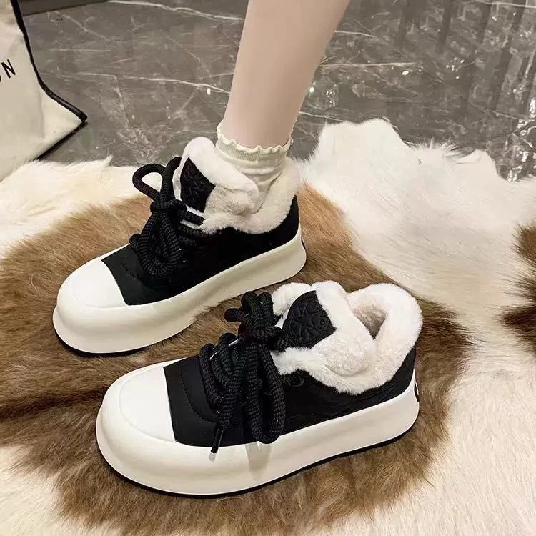 【新疆包邮】冬季加绒加厚面包毛毛鞋c01