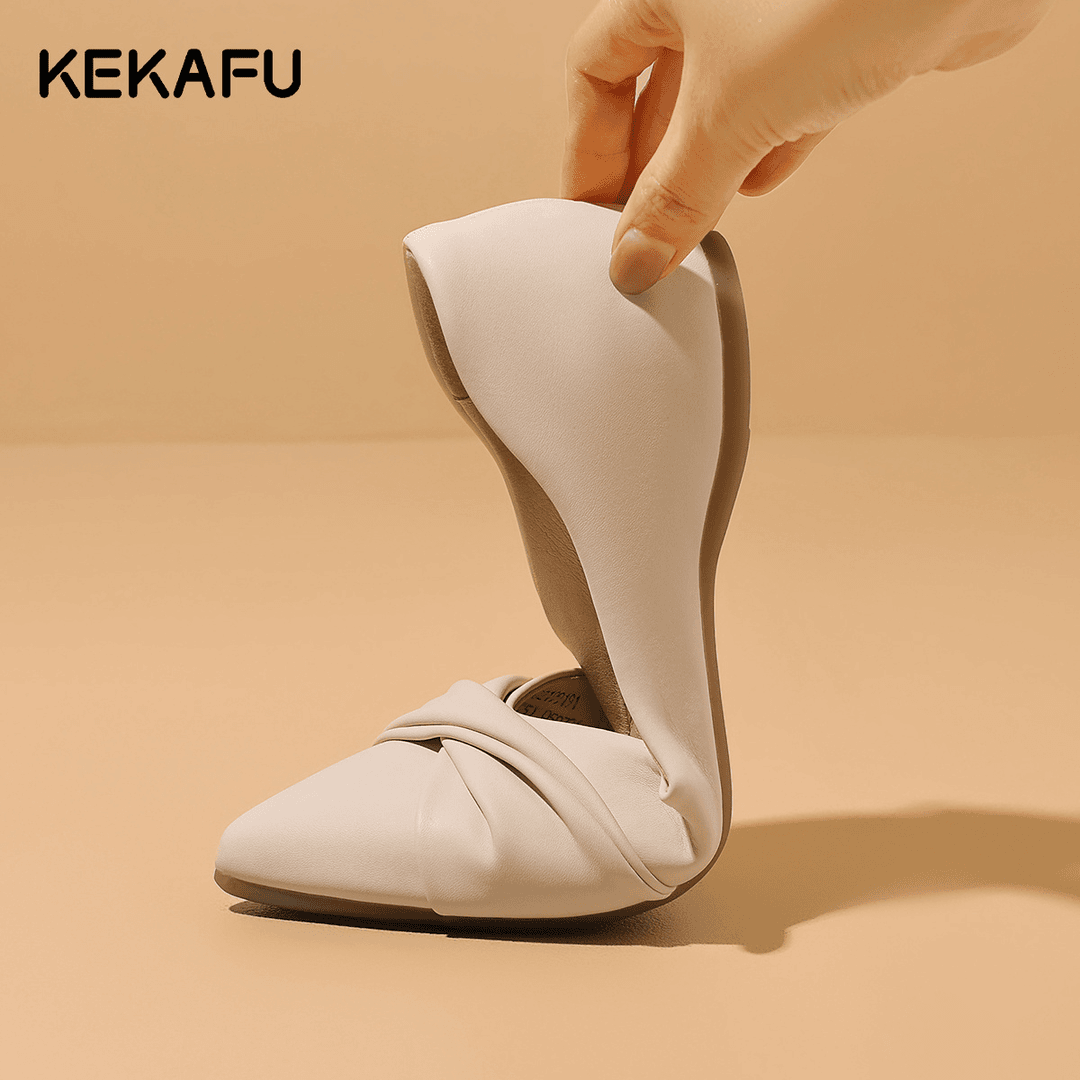 kekafu/珂卡芙 法式浅口百搭女款2024夏季新款晚晚风温柔鞋尖头一脚蹬女鞋