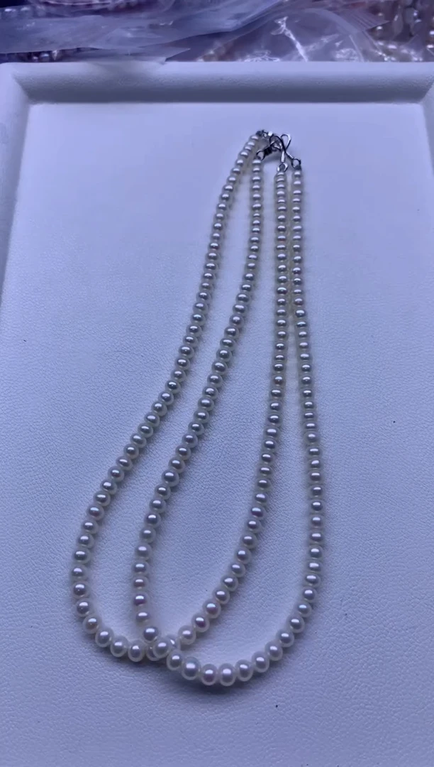 【闪购商品】淡水珍珠项链银S925镶嵌淡水珍珠项链多样性发其一