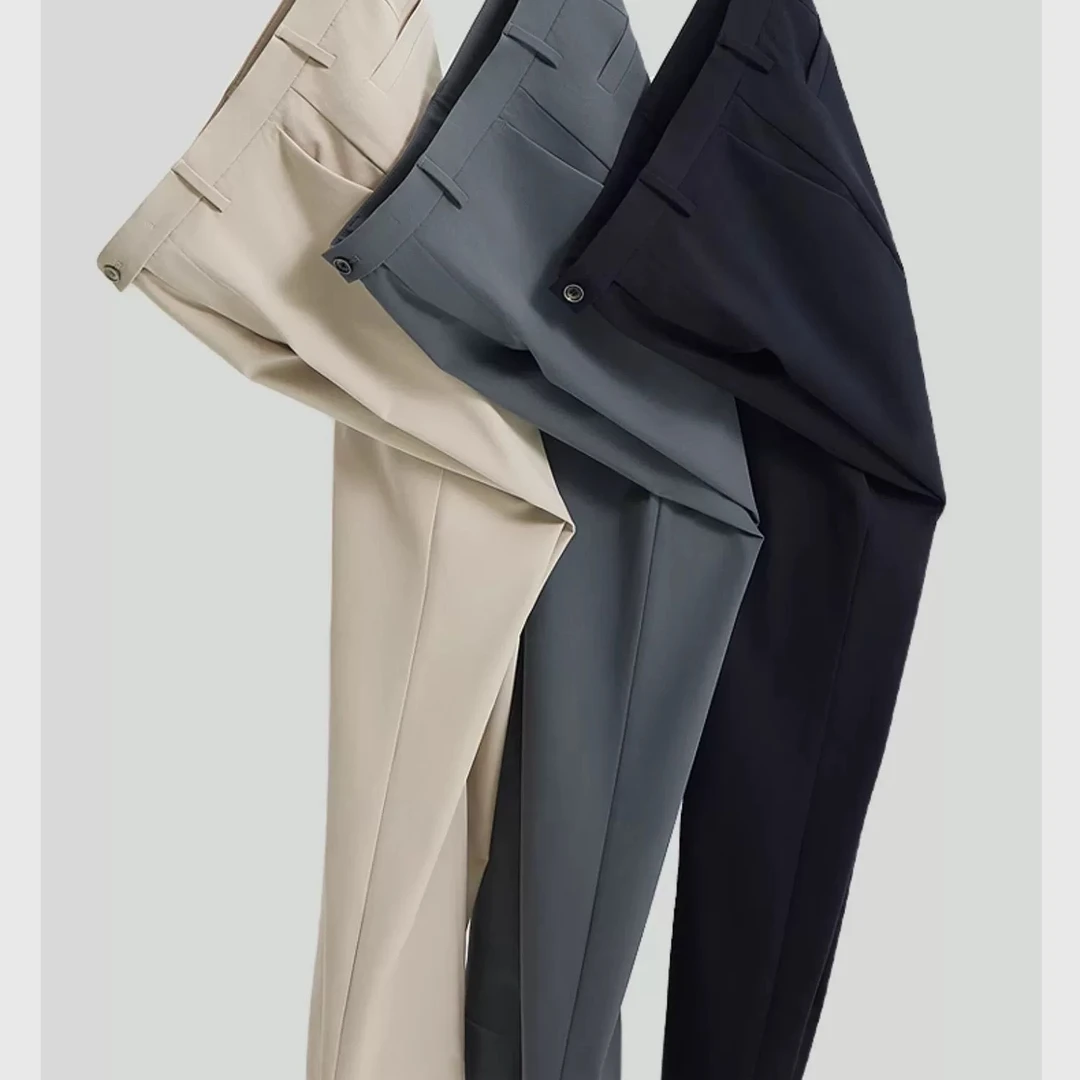 25下-5男士秋冬断码显瘦加厚百搭易打理修身直筒休闲裤