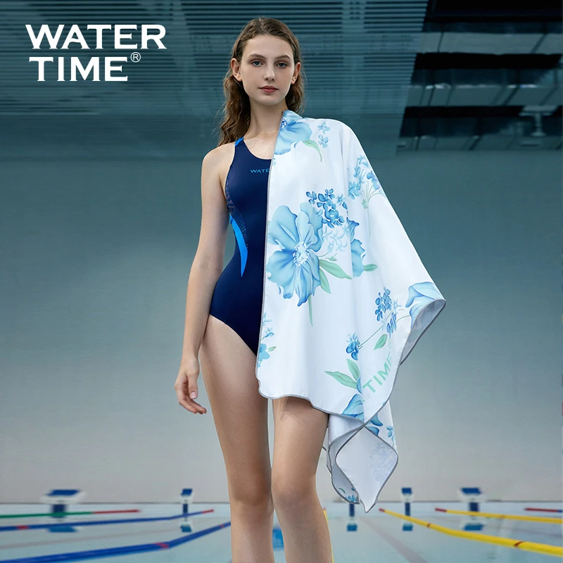 WaterTime 游泳速干浴巾女便携吸水速干毛巾旅行海边时尚沙滩巾