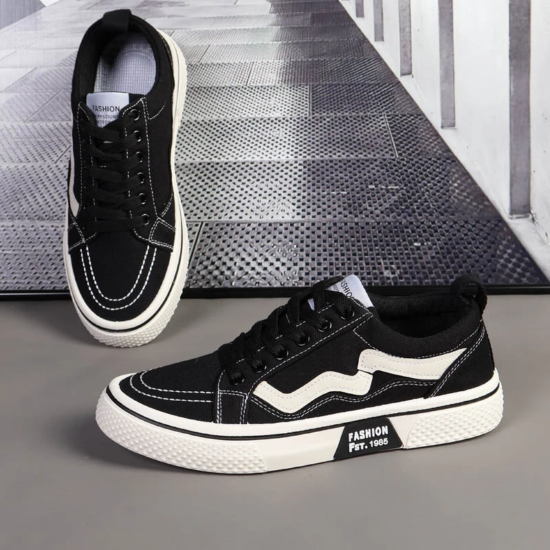 帆布鞋男款夏季2024新款防滑运动板鞋潮流百搭透气布鞋休闲鞋男鞋