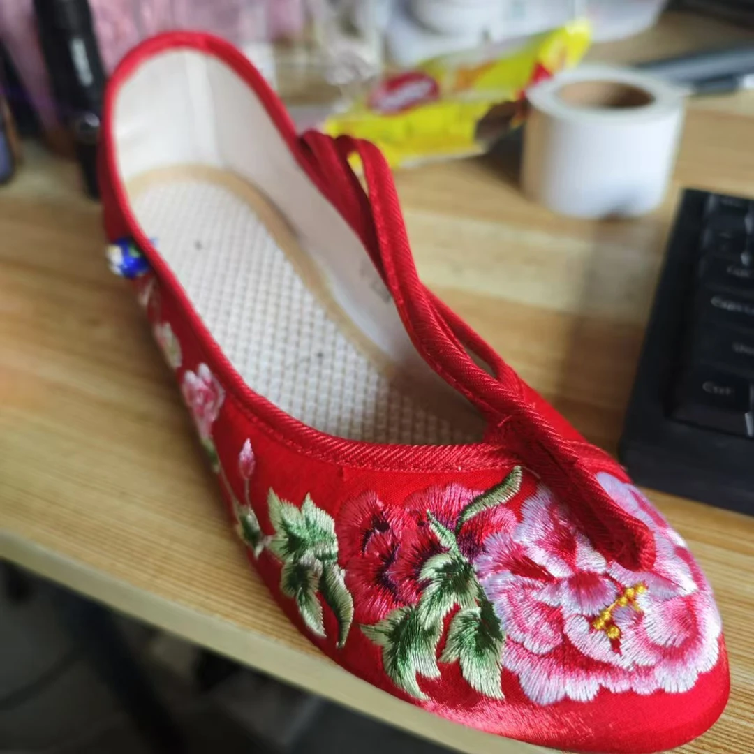 夏季透原创国风绣花布鞋526-1