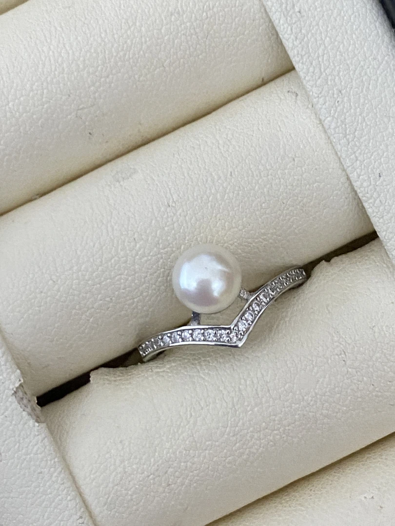 非金属合成锆石戒指 可调节戒指气质白色百搭简约强光镶嵌金戒