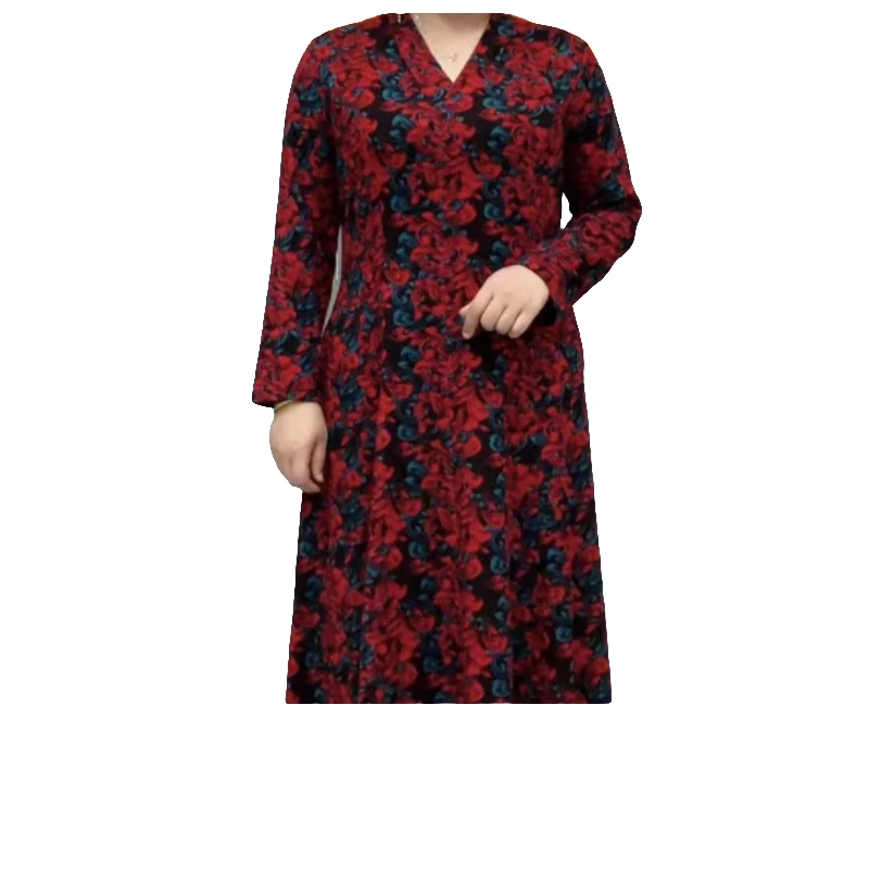 8896秋冬新款连衣裙长款大摆裙女装连衣裙