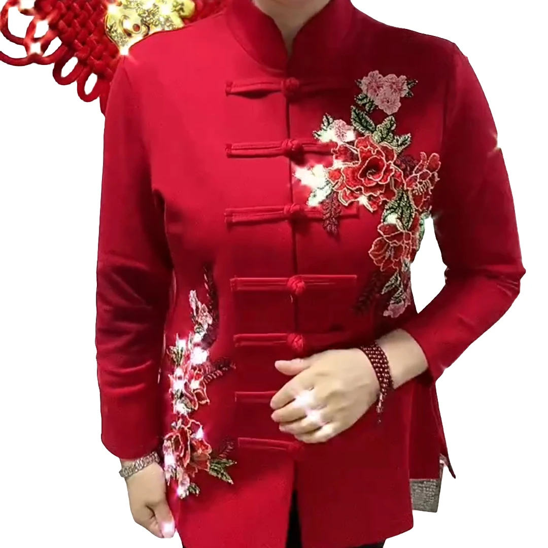 短款复古盘扣上衣两色可选