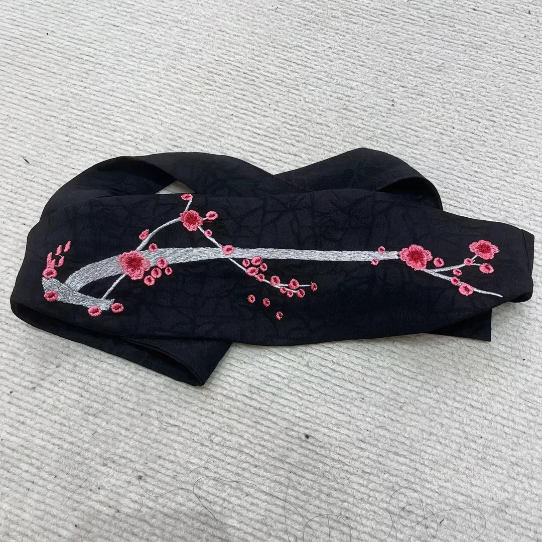 重工刺绣梅花腰封