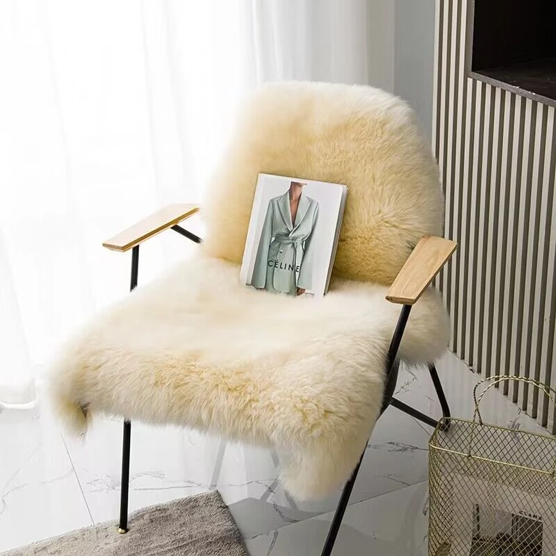 澳洲整张羊皮垫羊毛沙发垫卧室床边欧式羊毛地毯皮毛一体羊毛垫子