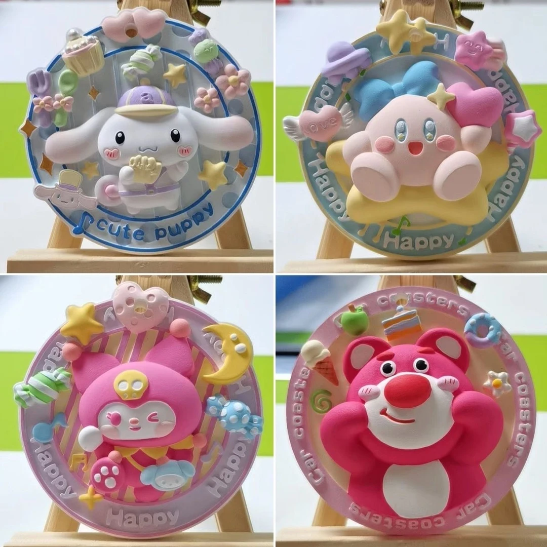 【陶墨轩店】亲子手工画画DIY三丽鸥石膏白胚涂色可爱卡通涂鸦挂牌