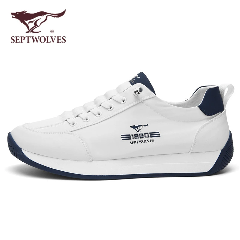 七匹狼男鞋春季透气复古百搭休闲小白鞋男士软底防滑运动阿甘潮鞋