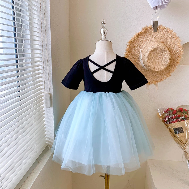 "洛可可日记"后背交叉露背灰色网纱蓬蓬裙 dy796 18