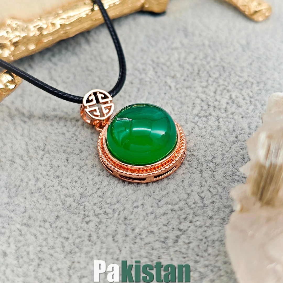 气质圆形玉髓吊坠/NYOP-YSDZ-85