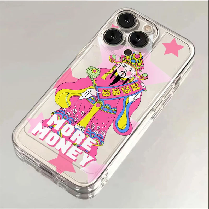星星粉财神适用苹果15手机壳iphone14promax/11/12/13/6全包透明7