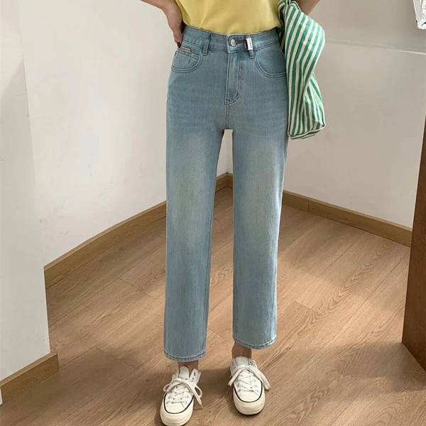 1719-1高品质万象弹微弹法棍裤小个子百搭九分裤牛仔裤