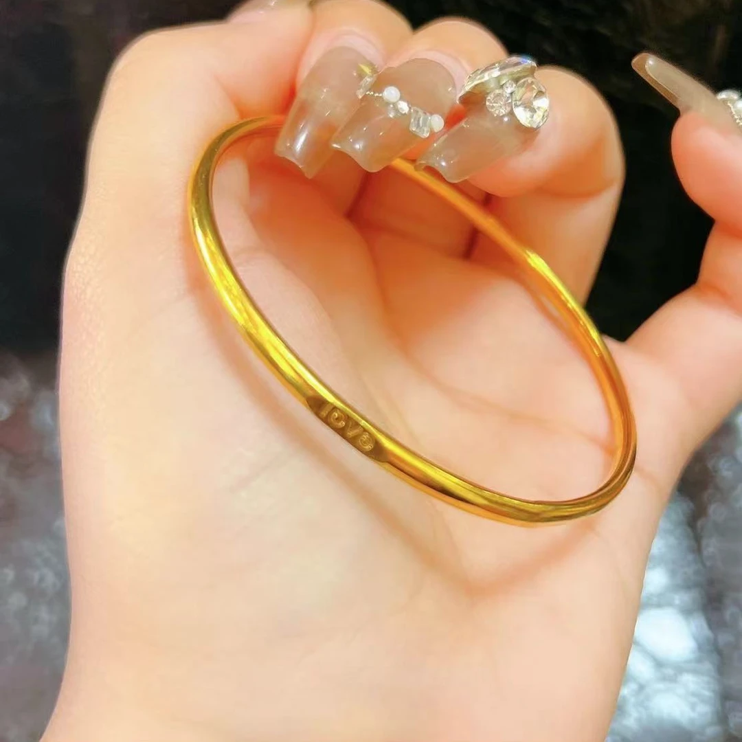 铜合金手镯 抛光卡3  光面素圈卡3 （无）