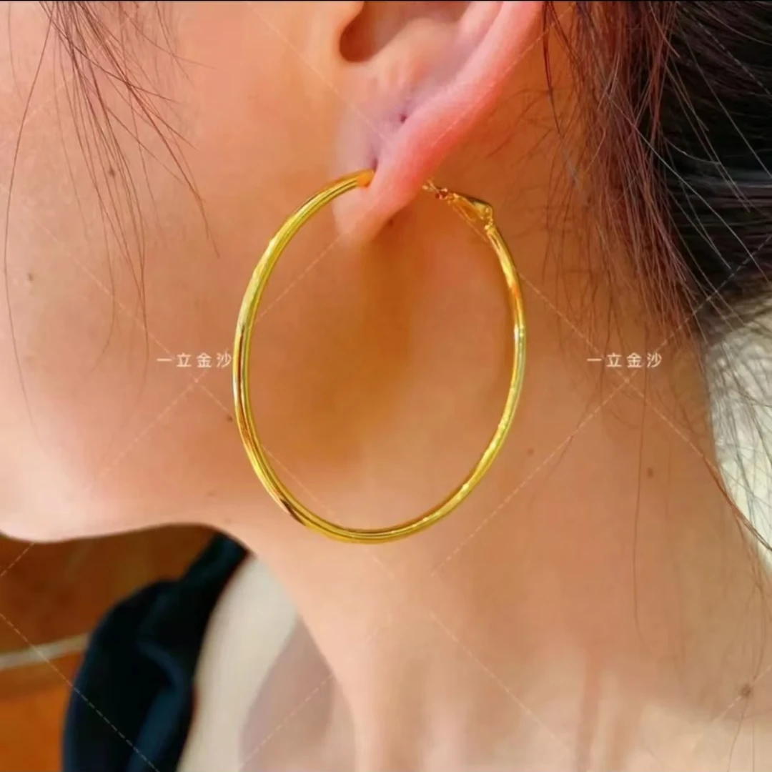 铜合金耳饰 气质大耳圈（敏感肌肤慎拍）