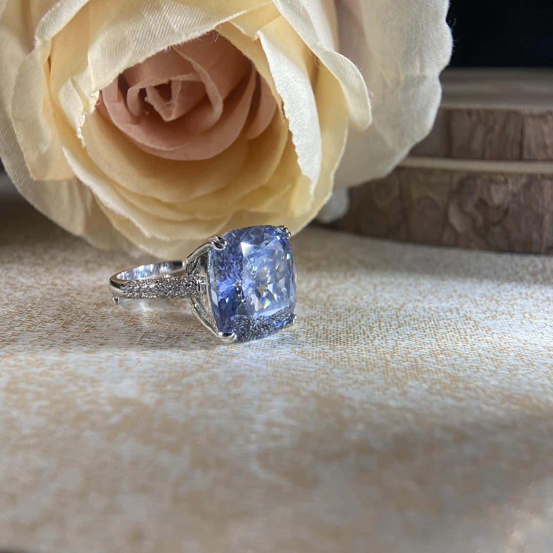 戒指  【私人定制】精美时尚大气蓝戒指ZSS 6794