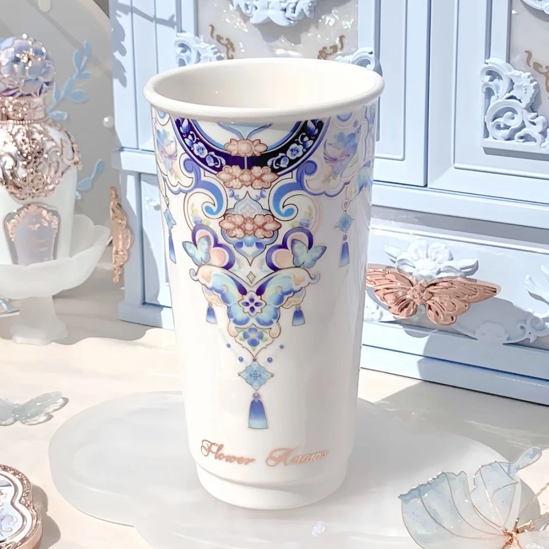 （粉丝福利）花知晓蝴蝶云肩系列陶瓷杯