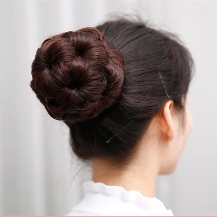 九朵花抓夹发包假发女蓬松发包造型发包自然逼真花苞头盘发假发包