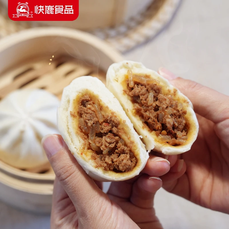 快鹿【官方直营】温州新品早餐佳选速冻速成品快鹿香辣粉丝包