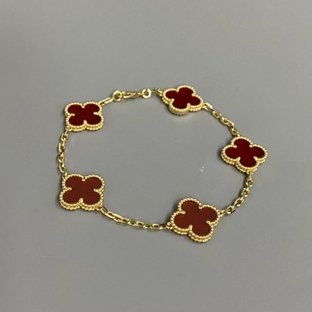 18K金五花手链高版本高品质