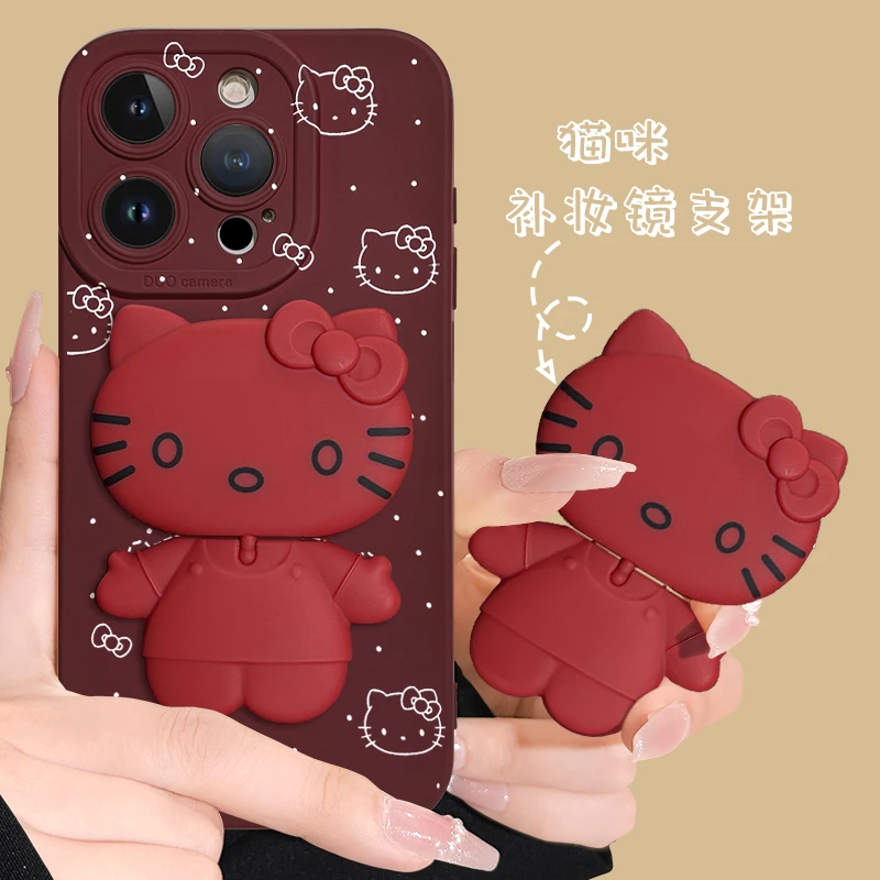 【直边液态天使眼】苹果华为vivo荣耀oppo小米红米凯蒂猫手机壳