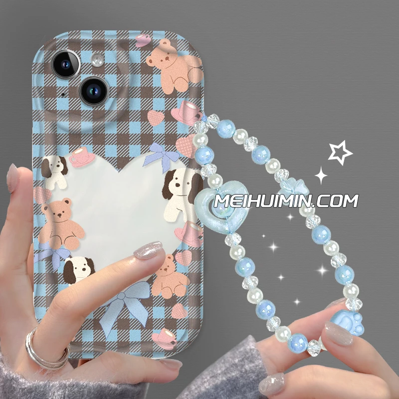 【奶油框硅胶壳】布纹格子安卓mate60手机壳iphone15pro