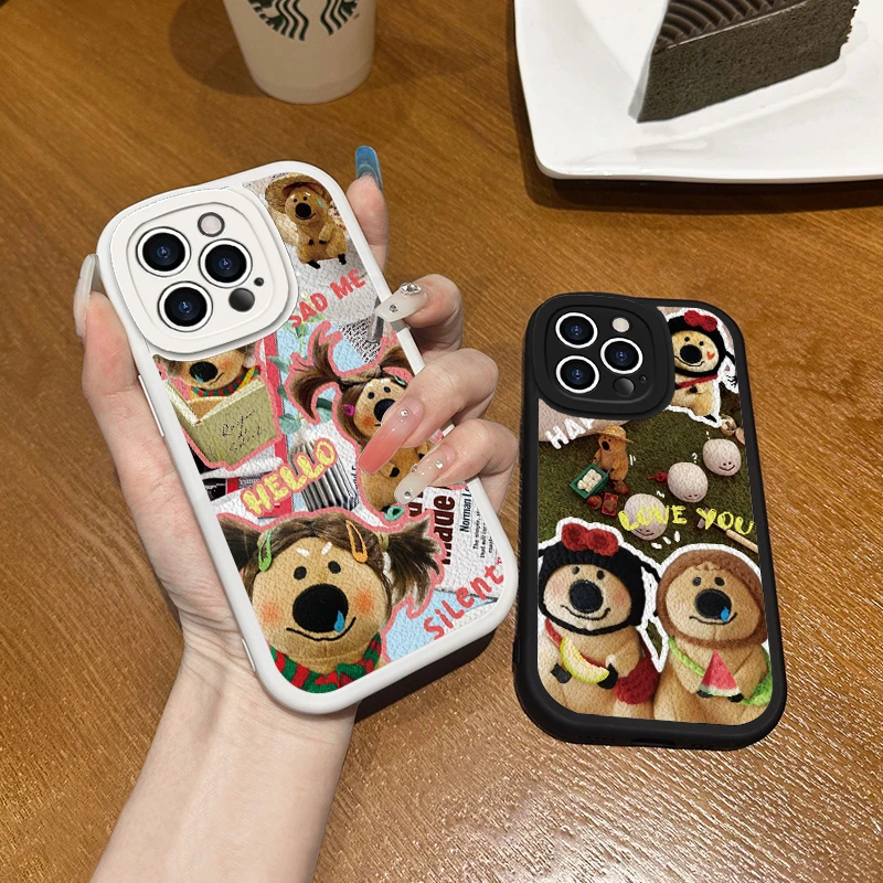 【小羊皮】柿子椒熊苹果手机壳iPhone15液态华为mate60Pro