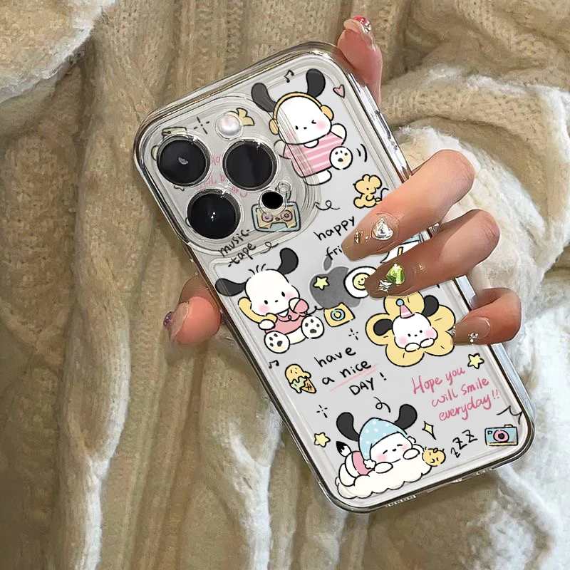 98号【直边透明壳】适用华为vivo荣耀oppo小米iPhone15帕恰狗手机壳