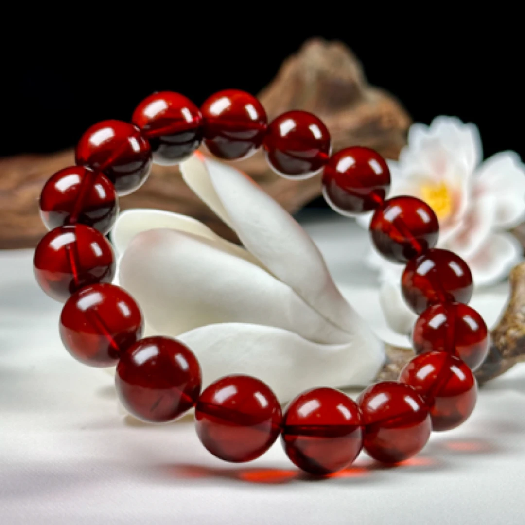 佳璐珠宝天然琥珀缅甸琥珀12+mm手串时尚精美单圈轻奢素圈