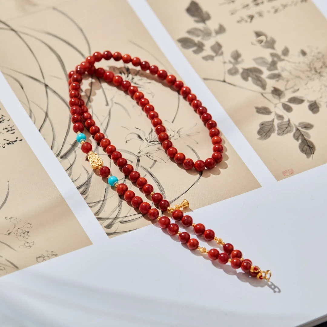 【云上雅岚】醉佳人丨18K南红项链#XYGD005032-B-多样性发一件