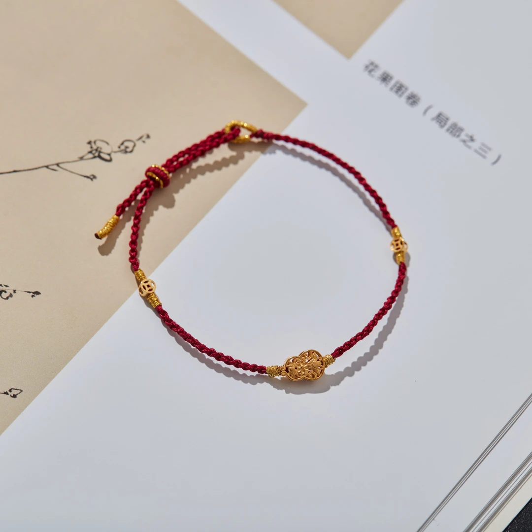 【云上雅岚】18K金葫芦红绳多样性发一#XYGD139027-B