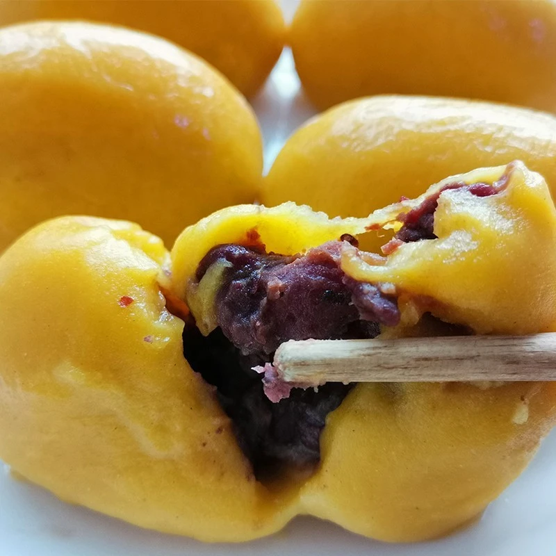 山西特产黄蒸长治团子软黄米面黍米粘豆包红豆馅窝窝头主食680g