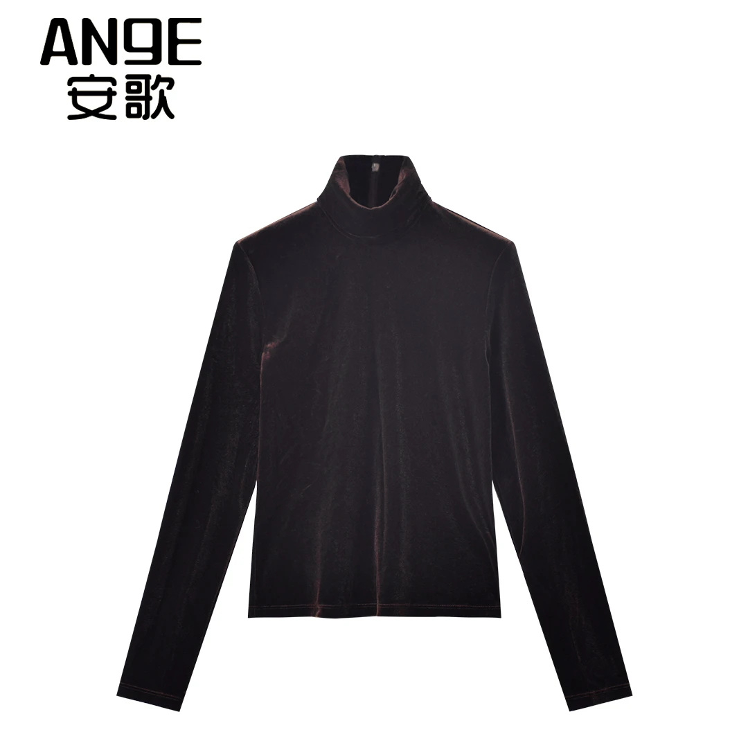 ANGE SUNNY【女王打底】 气质名媛风高级感堆堆领显瘦女款打底上衣