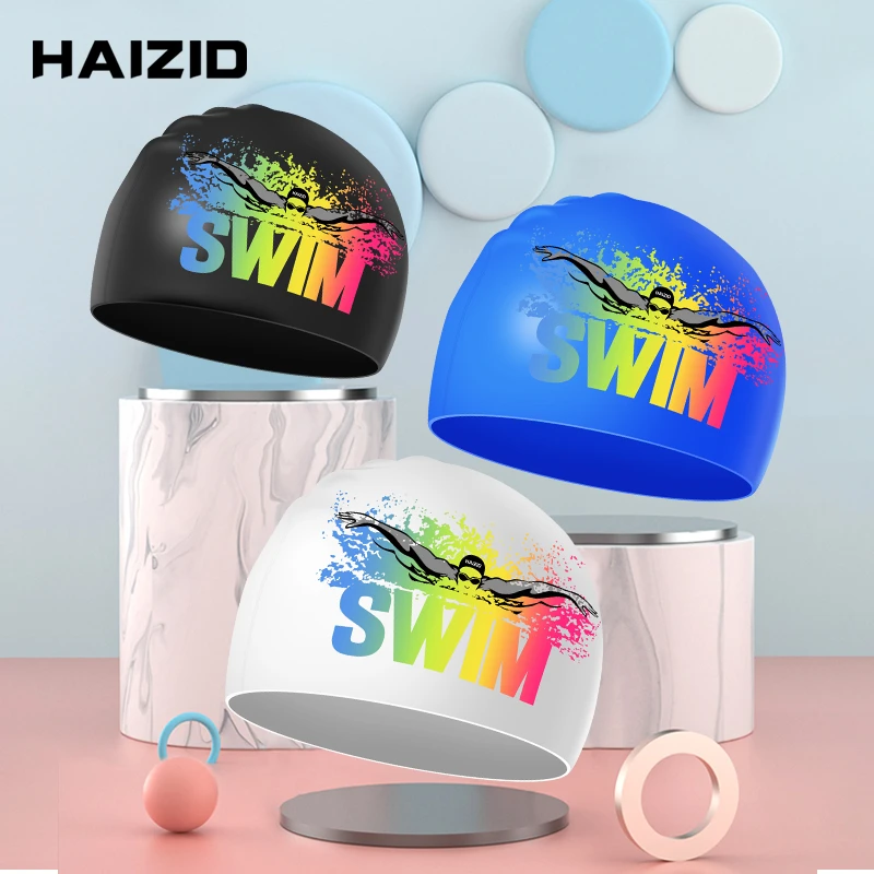 游泳帽男士成人防水大号护耳不勒头专业冲浪防晒硅胶泳帽泳镜套装