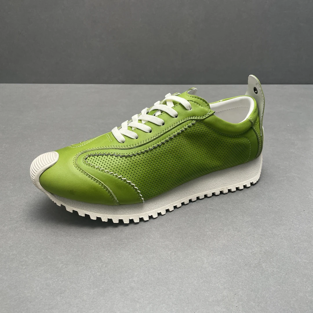 圣梵仕运动休闲男士时尚绿色四季透气轻便百搭低帮防滑舒适慢跑鞋