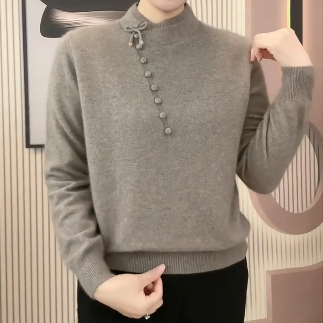 妈妈打底衫宽松针织洋气打底针织衫毛衣上衣