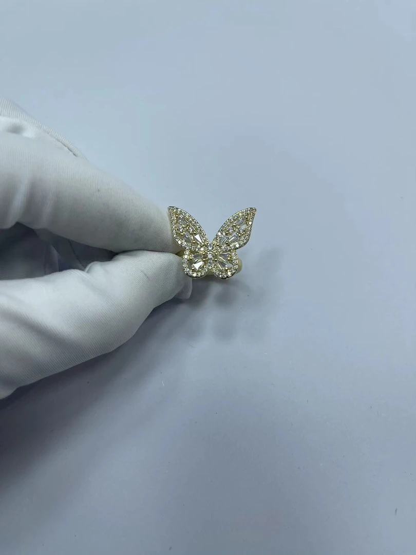 铜合金戒指 【货主清货】蝴蝶开口戒指A7