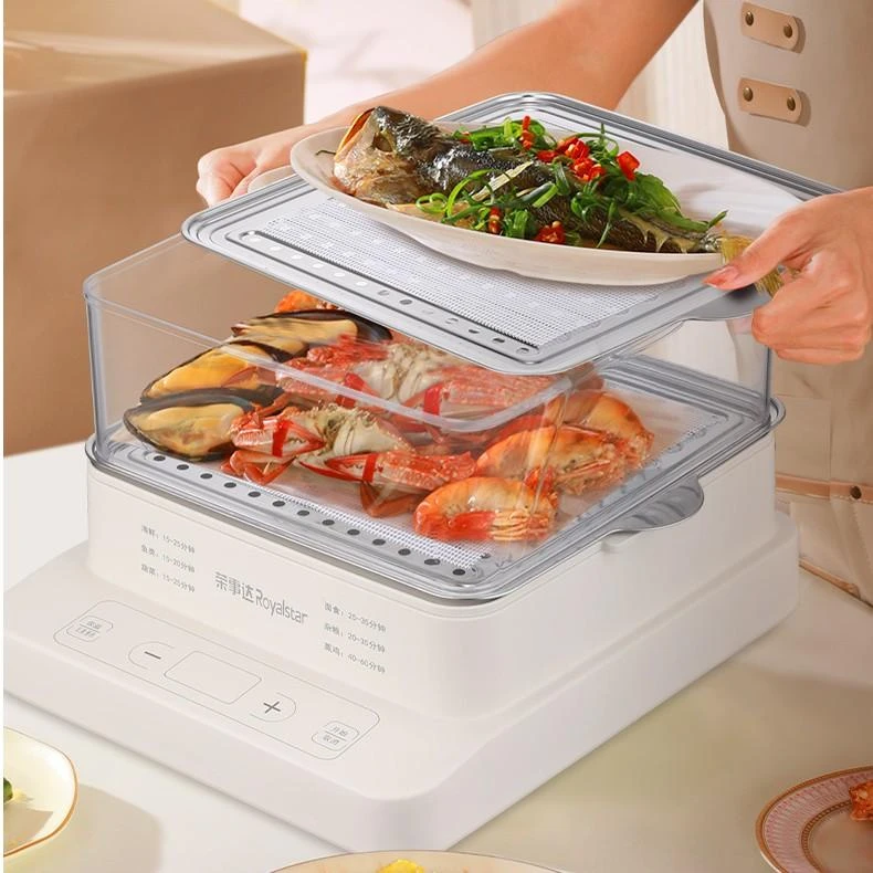 荣事达家用电蒸锅可视透明保温大容量